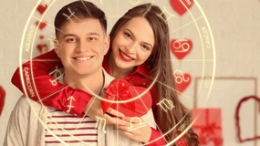 Walentynkowy horoskop na sobotę 14 lutego 2026 dla wszystkich znaków zodiaku Baran Byk Bliźnięta Rak Lew Panna Waga Skorpion Strzelec Koziorożec Wodnik Ryby