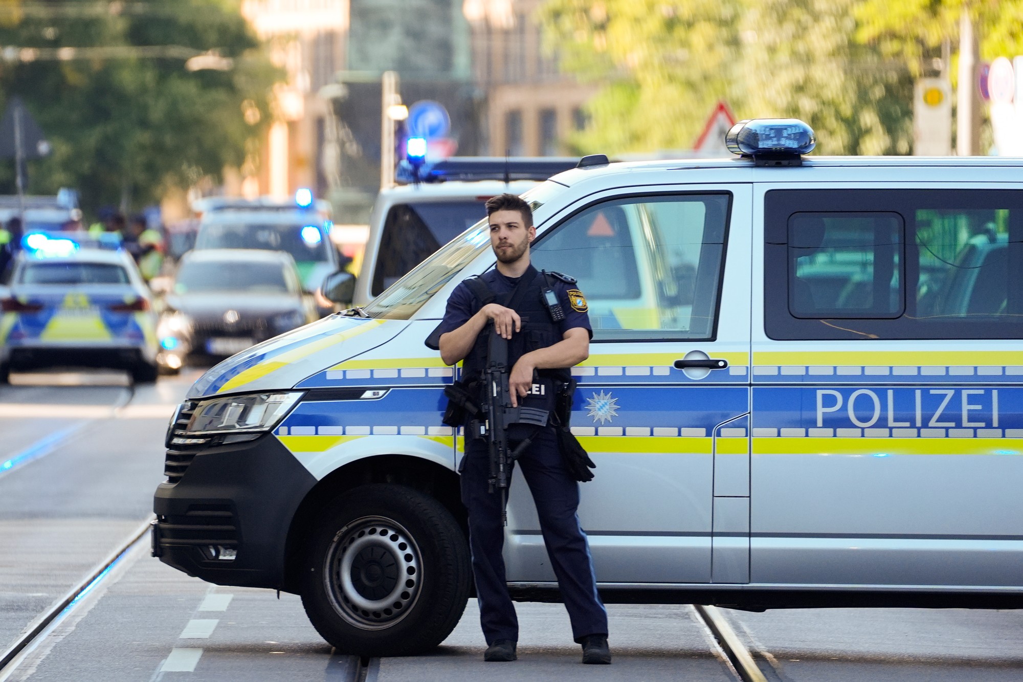 Policajný zásah po streľbe v Mníchove.