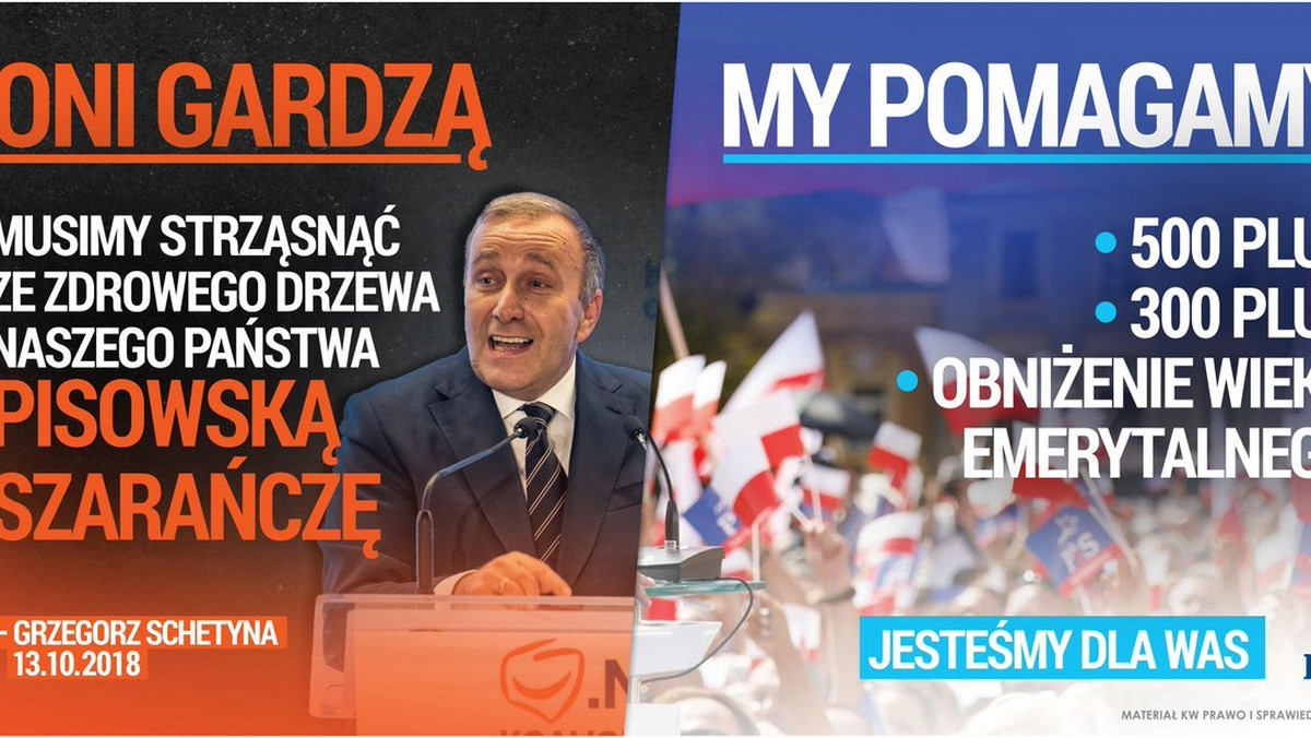 Dziś ruszyła nowa kampania billboardowa PiS pod hasłem: "Oni gardzą, my pomagamy". Jak mówili posłowie PiS na konferencji prasowej, hasło to obrazuje różnicę między ich partią a PO, której politycy - jak podkreśla PiS - są "mistrzami pogardy wobec Polaków".