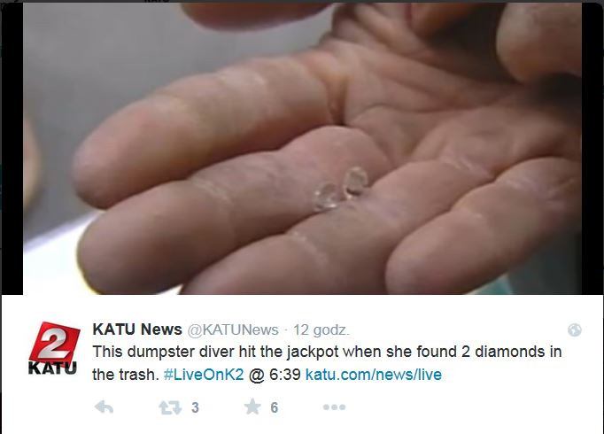 Diamenty znalezione w śmietniku