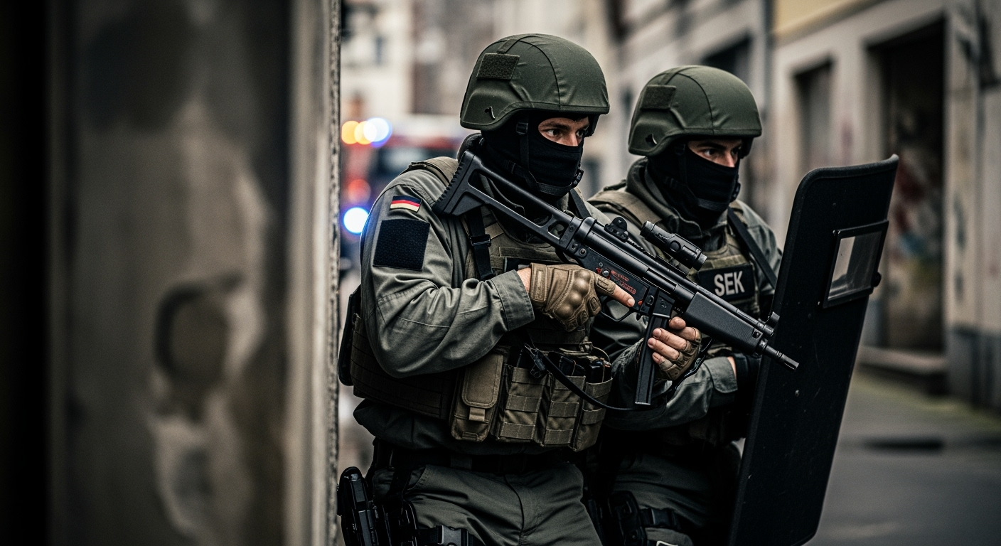 20-Jähriger richtet Waffe auf Polizisten und wird von SEK angeschossen