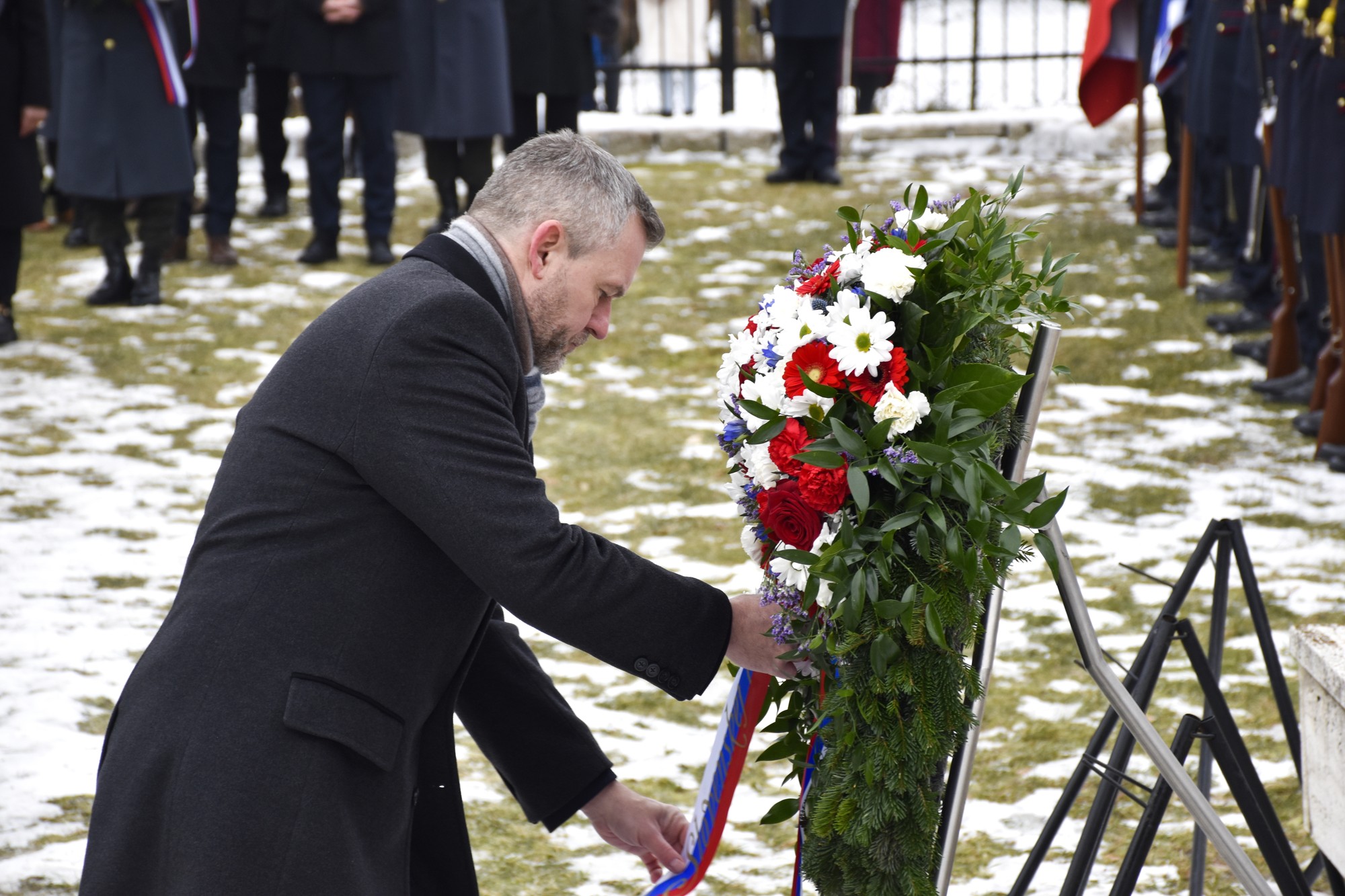 Prezident Peter Pellegrini počas pietneho spomienkového zhromaždenie pri príležitosti 80. výročia Krvavej nedele. 