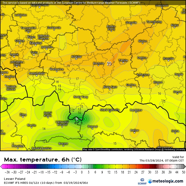 Na południu w drugiej połowie przyszłego tygodnia pojawi się szansa na 20 st. C