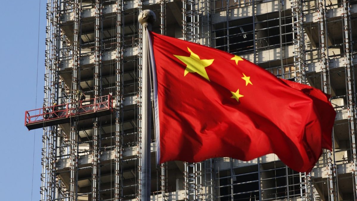 Cina vlajka budova zastava  reuters