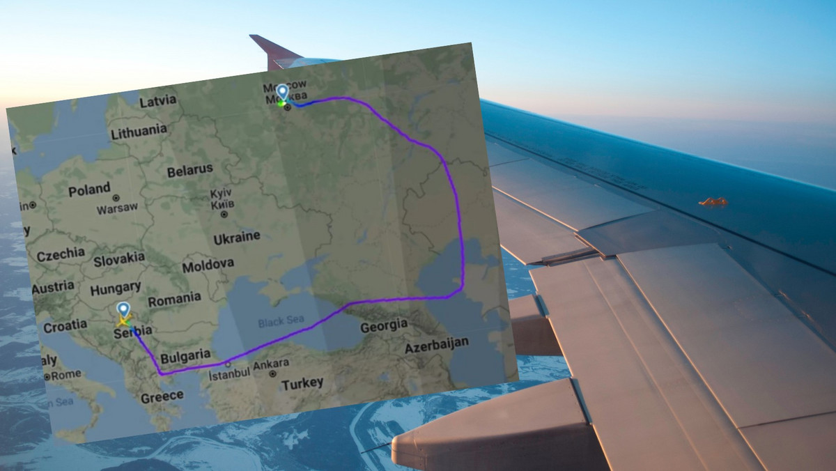 Wojna Rosja-Ukraina. Trasy lotów pasażerskich mają nietypowy przebieg