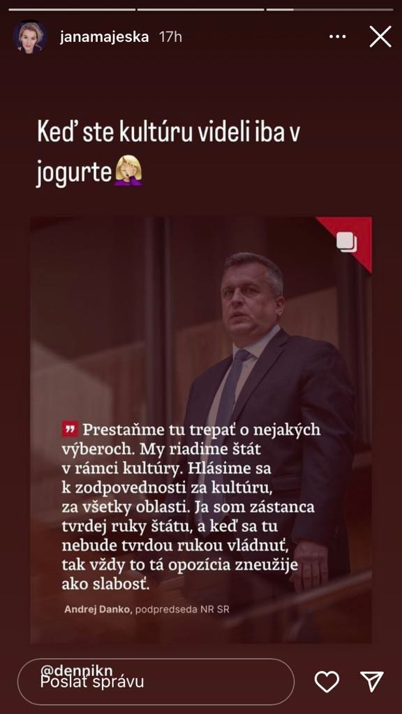 Majeská reagovala na vyjadrenie Danka.