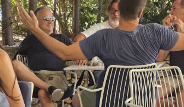 Srđan Đoković u društvu muža Nevene Božović