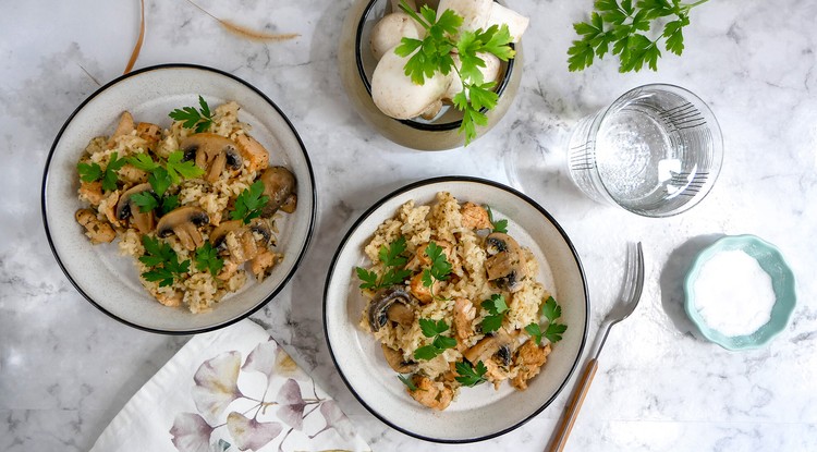 Őszi gombás rizseshús recept Fotó: Annuskám