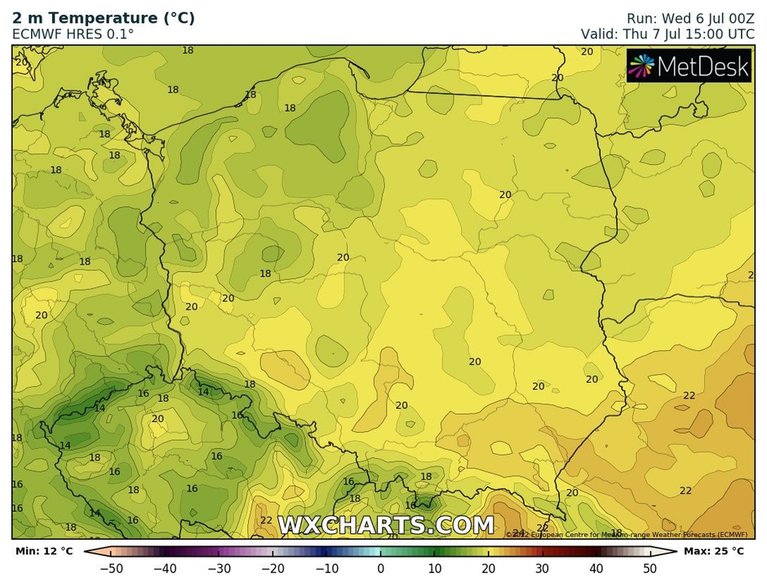 Miejscami nawet w ciągu dnia będzie mniej niż 20 st. C