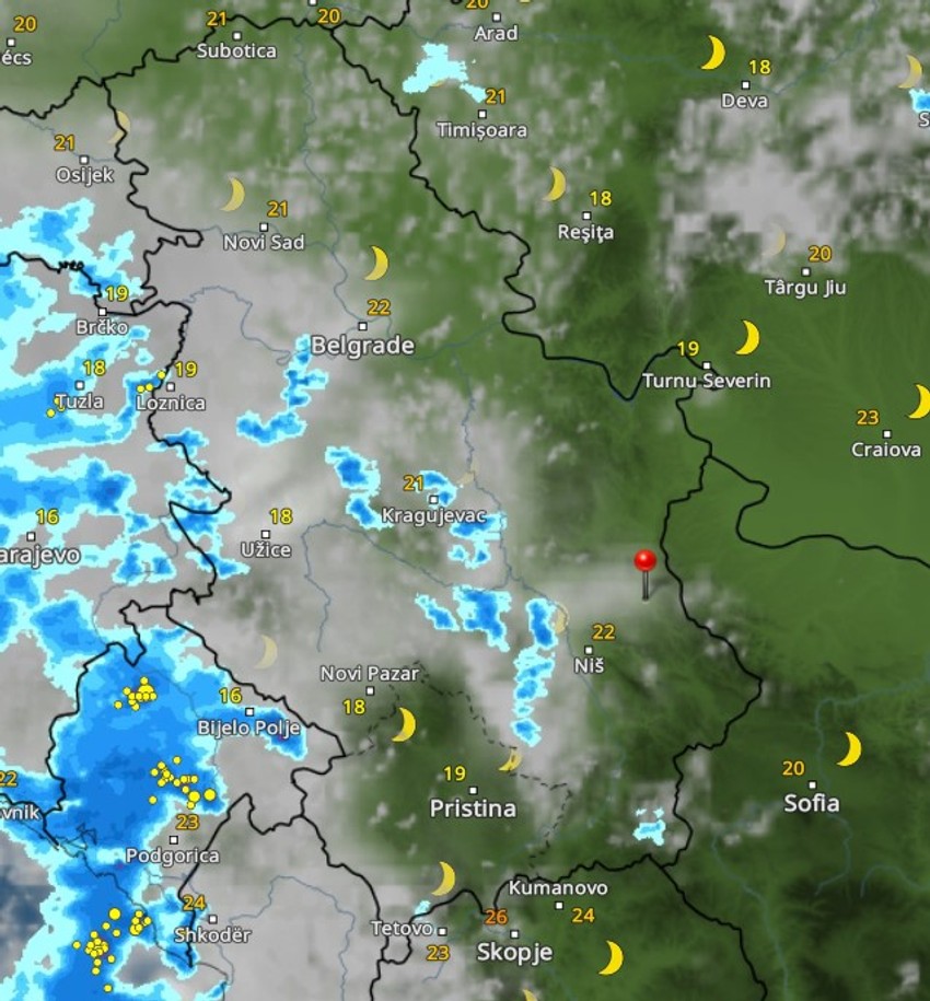 Nevreme u Srbiji u 23h