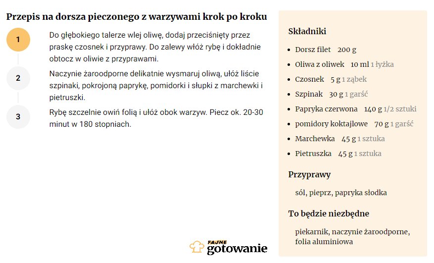 Przepis na dorsza pieczonego z warzywami