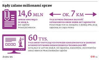 Sądy zalane milionami spraw