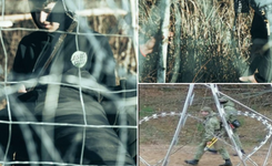 Sprzęt do niszczenia zasieków i budowy obozowiska. 'Migranci zaopatrywani przez Białorusinów'