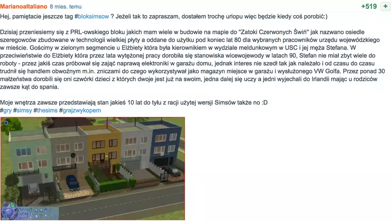 Polska w The Sims 2 z opisem