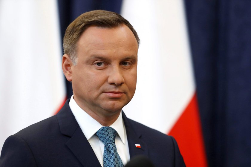 FILE PHOTO: Poland's President Duda looks on during his media announcement about Supreme Court legis