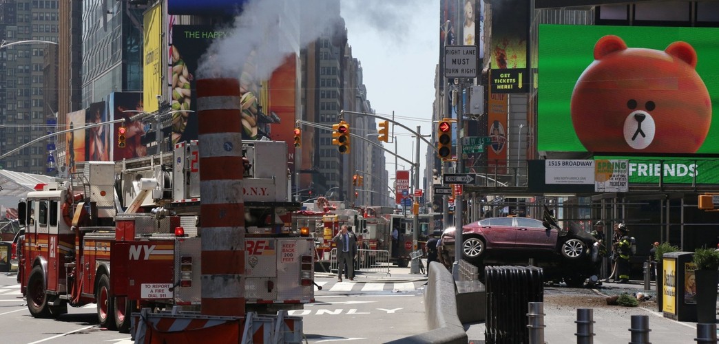 Miejsce wypadku na Times Square