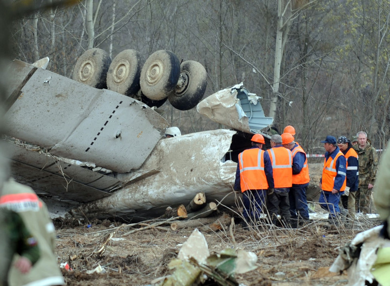 Katastrofa smoleńska: Wrak Tu-154.