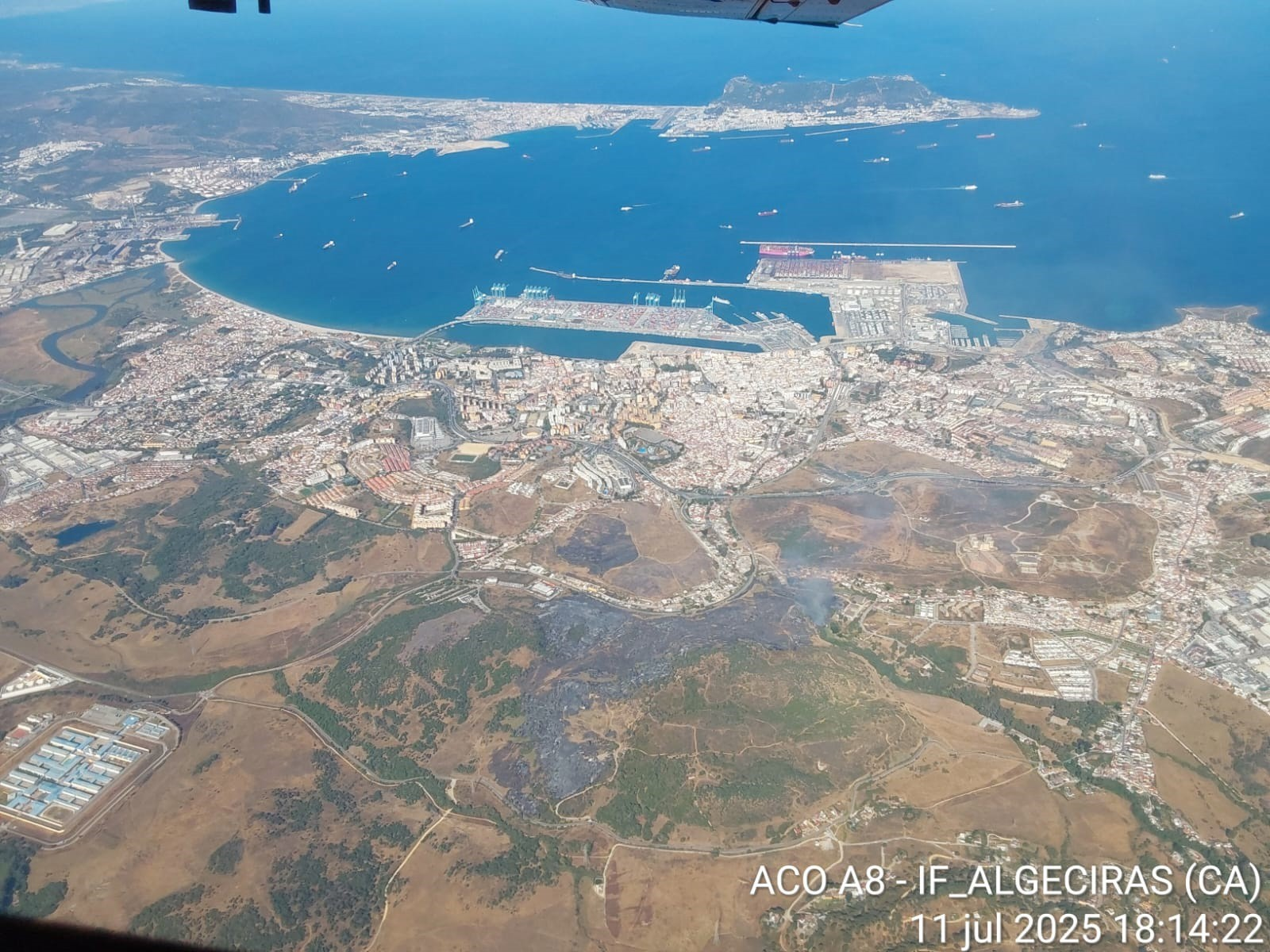 Incendio Algeciras: Emergencia desactivada tras evacuar 45 casas