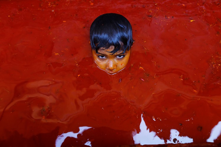 Kolorowe święto Holi w Indiach