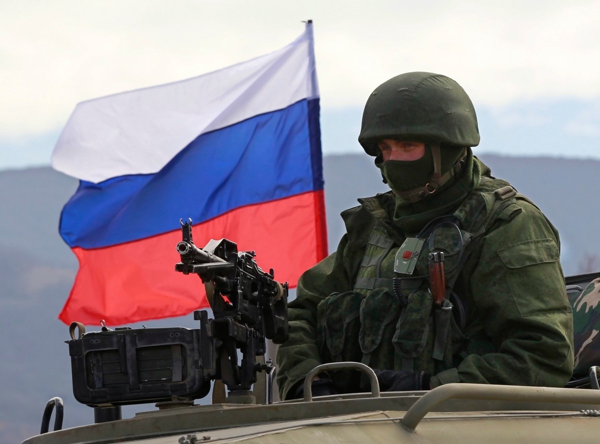 Rosyjski żołnierz na Krymie