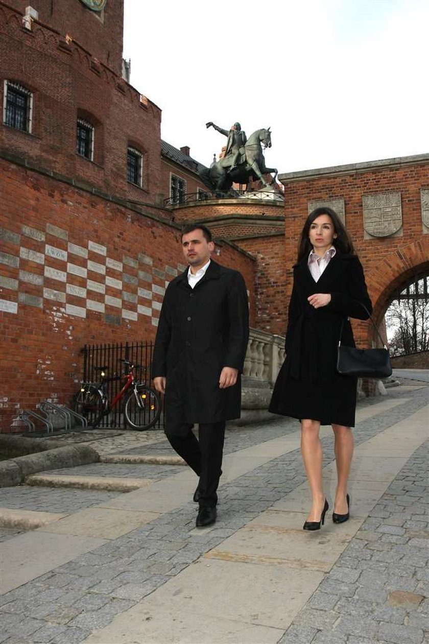 Marta Kaczyńska i Marcin Dubieniecki na Wawelu. ZDJĘCIA