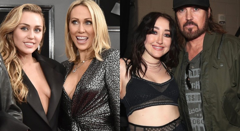 Fans think theres a divide in the Cyrus family following Tish Cyrus' wedding.David Crotty/Patrick McMullan via Getty Images, Chris Polk/BBMA2017/Getty Images for DCP