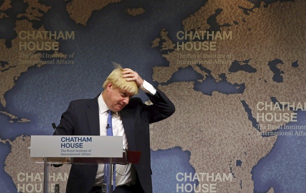 Britain's Foreign Secretary Boris Johnson delivers a speech at Chatham House in London,