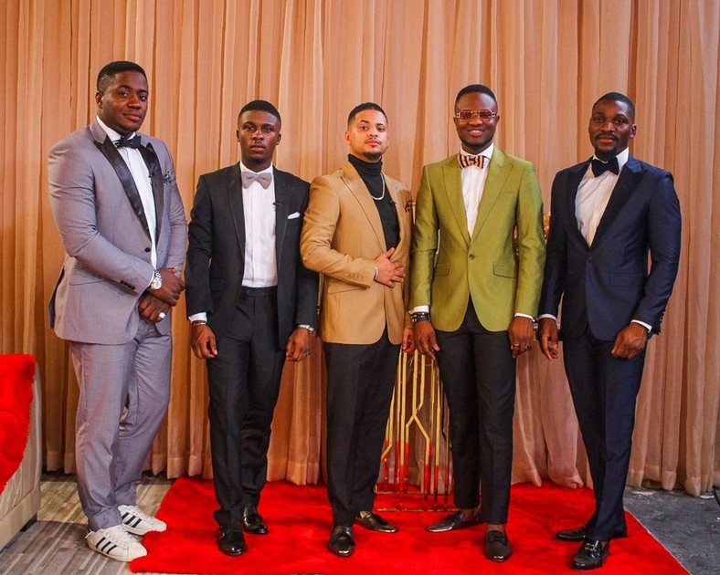 Bitto, Lolu, Rico Swavey, Dee One and Tobi Bakre are ready for Big Brother Naija Reunion show. [Instagram/bigbronaija] 