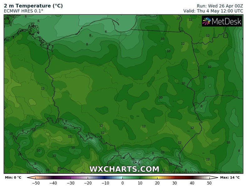 Po przejściu frontów temperatura spadnie. Gdzieniegdzie w dzień znów możemy mieć mniej niż 10 st. C