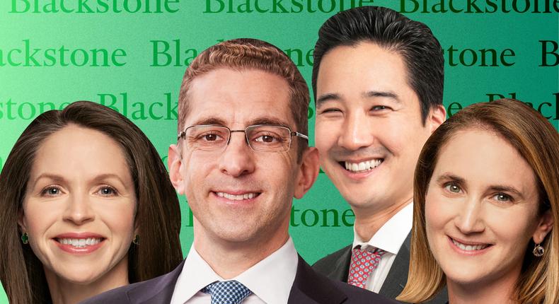 Blackstone real-estate leaders (from left) Kathleen McCarthy, Ken Caplan, Wesley LePatner, and Brian Kim.