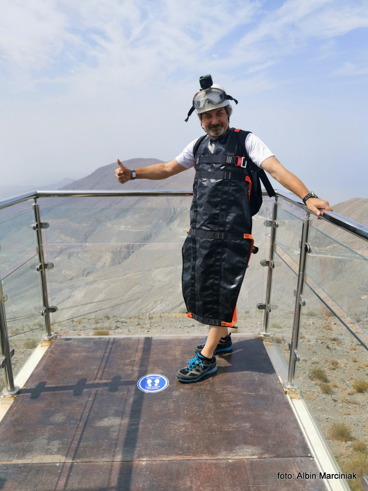 Najdłuższa tyrolka na świecie Zipline Jebel Jais w regionie Ras al-Chajma, ZEA