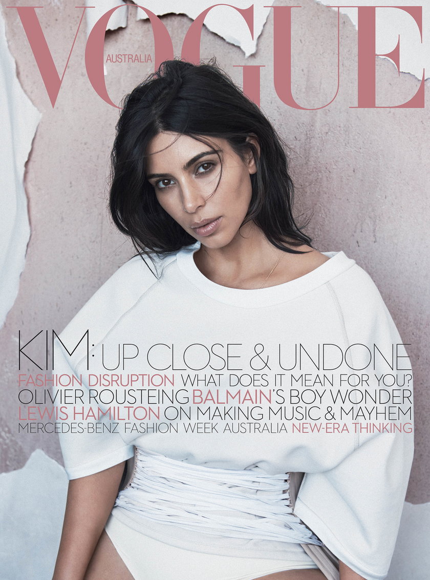 Kim Kardashian została wyszczuplona na okładce australijskiego „Vogue'a"