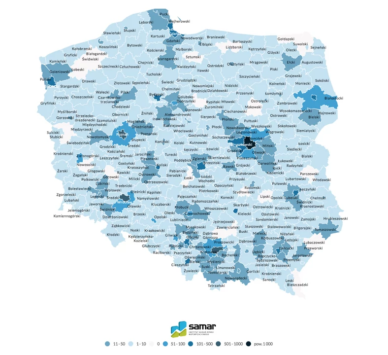 Mapa elektromobilności/Samar