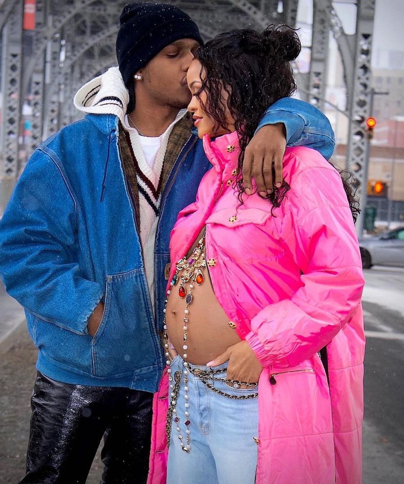 Rihanna and boyfriend A$AP Rocky are expecting their first child [Photos]