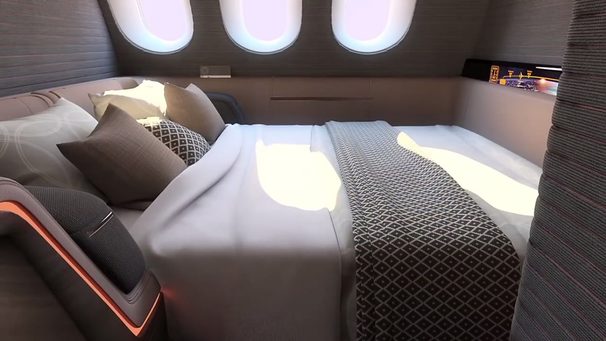 Firmy projektujące wnętrza samolotów chcą oferować pasażerom najwyższej klasy więcej miejsca i udogodnień. Wszystko po to by podróżujący czuli się jak w hotelu, a nie jak w samolocie. Już wkrótce na pokładach mogą pojawić się prywatne pokoje.