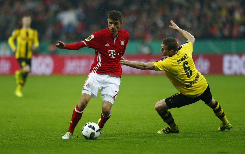 Borussia Dortmund's Ousmane Dembele scores their third goal