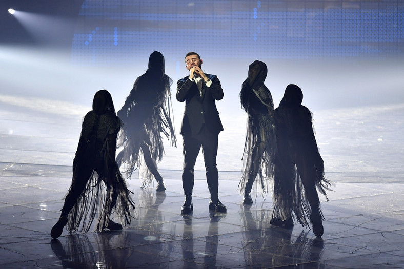 Krystian Ochman podczas finału Eurowizji