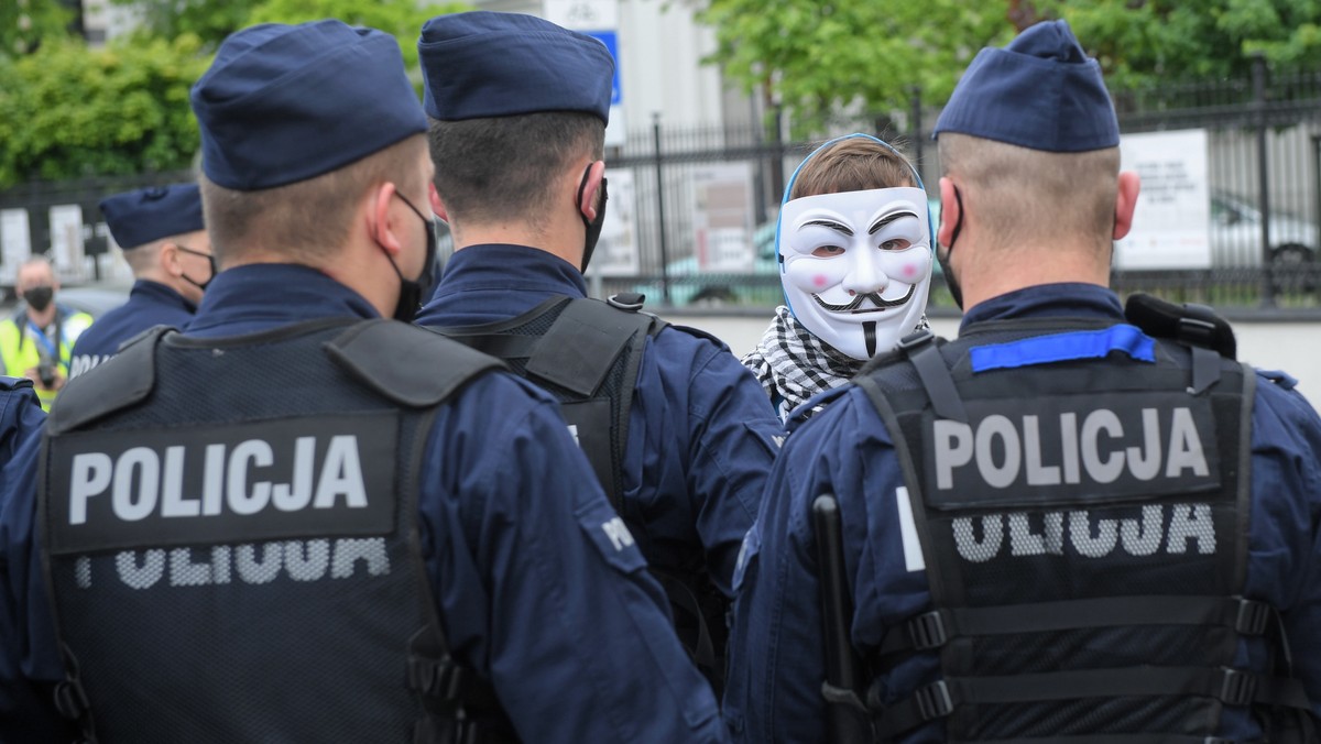 Policja na strajku przedsiębiorców