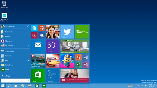Windows 10 obecnie dostępny jest w wersji Technical Preview