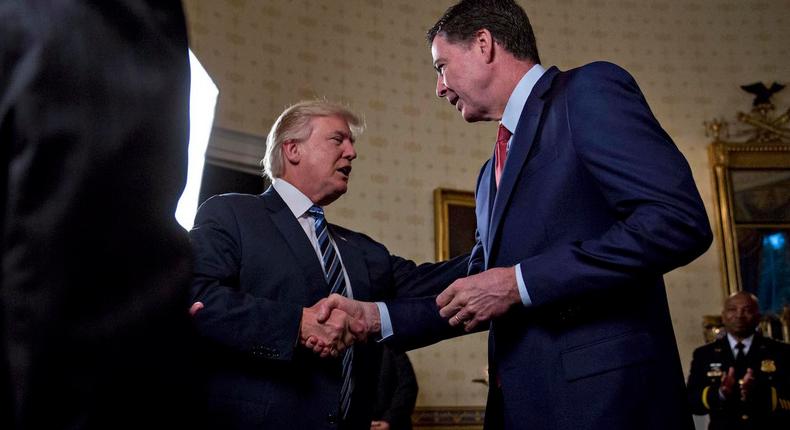 Donald Trump and James Comey