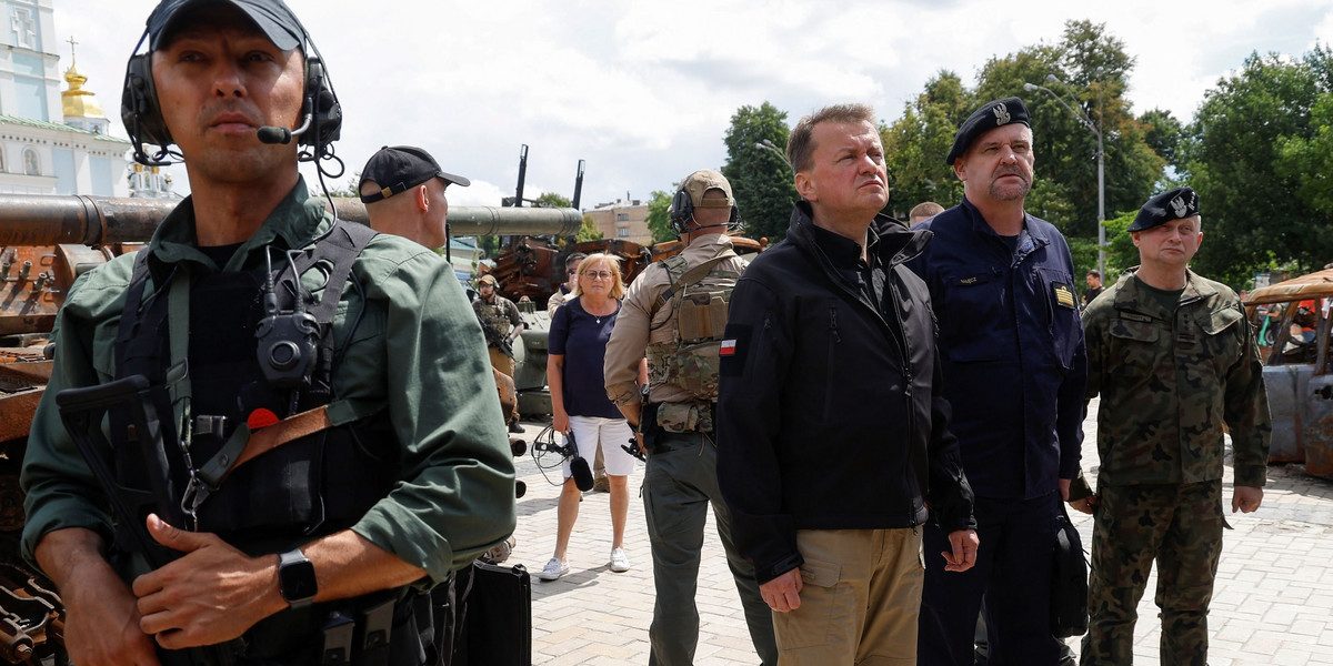 Szef MON Mariusz Błaszczak w Ukrainie.