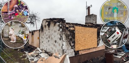 Przejmujące zdjęcia pogorzeliska. W tym domu zginęła dwójka dzieci