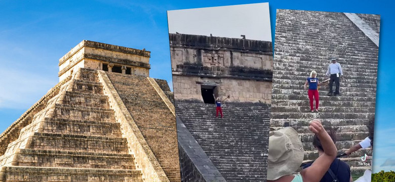 Turystka weszła na starożytną piramidę. Świadkowie nie kryli oburzenia [WIDEO]