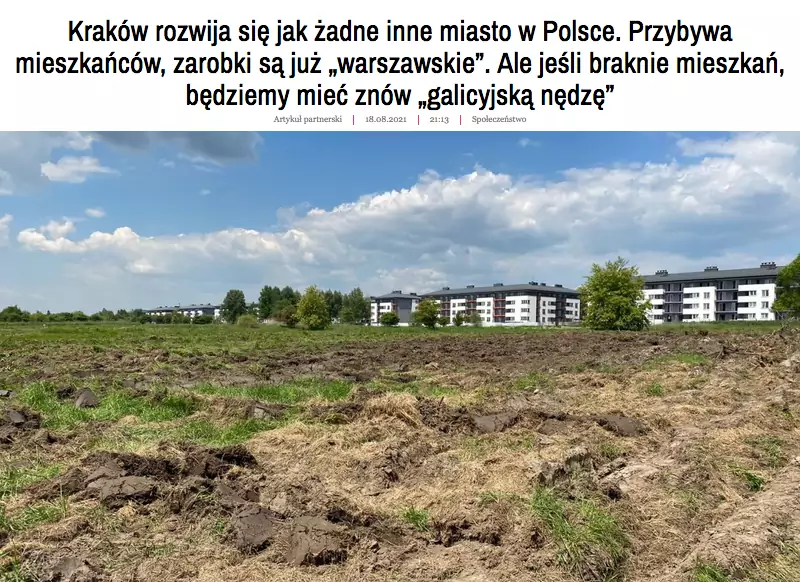 Screen artykułu na lovekrakow.pl
