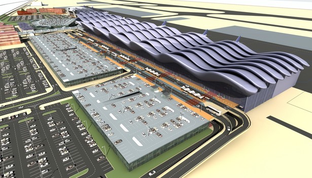 Ta będzie wyglądało lotnisko w Katowicach w 2032 r – wizualizacja - Fot. Materiały prasowe Katowice Airport.