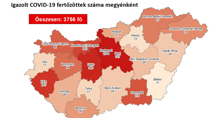 Több a vidéki aktív fertőzött, mint budapesti / Fotó: koronavirus.gov.hu