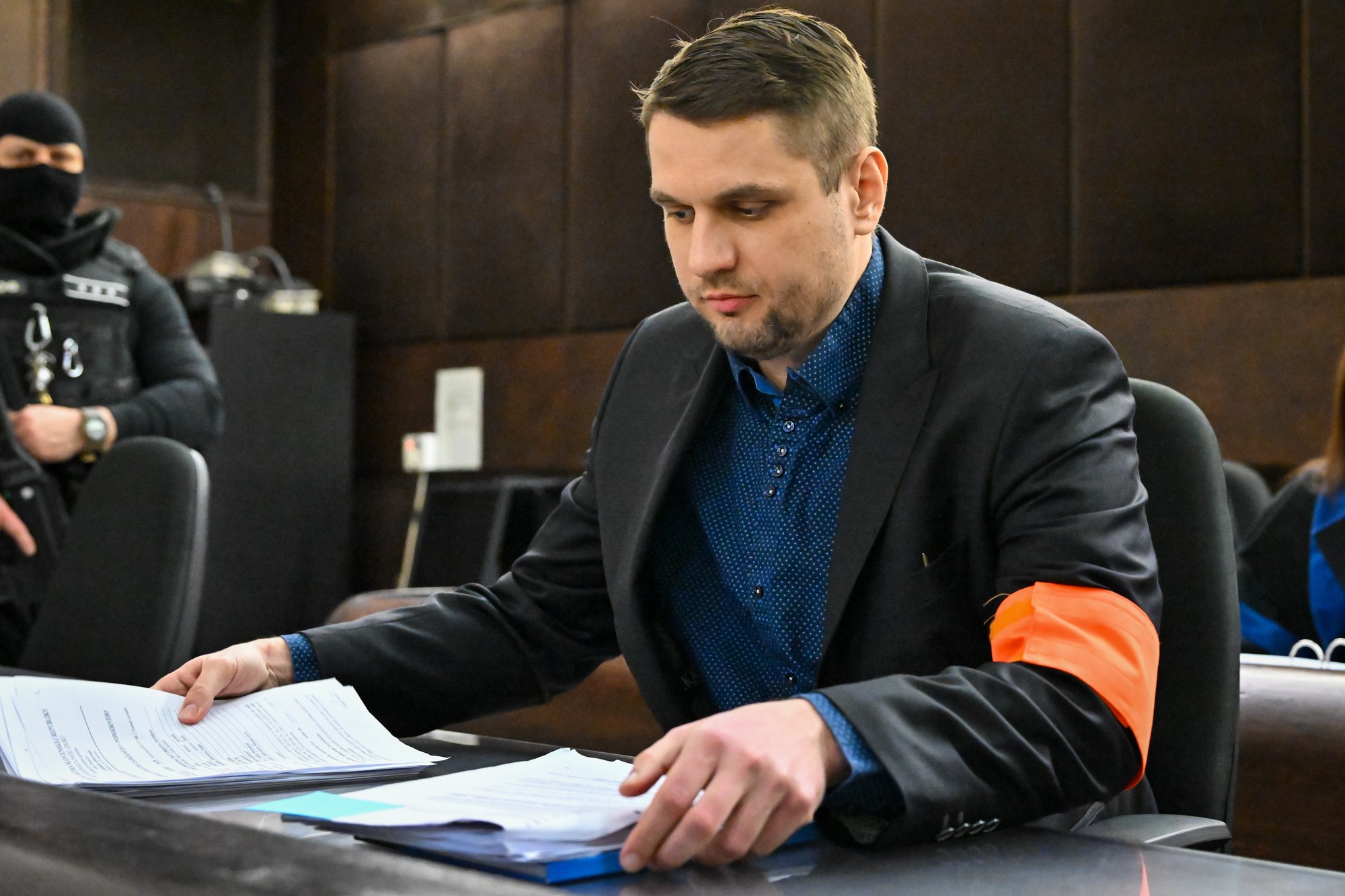 Obžalovaný Adam Puškár na pojednávaní v kauze vraždy Daniela Tupého.