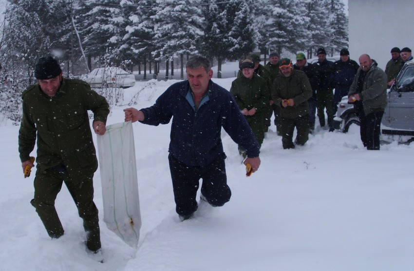Lovci u akciji prihrane divljači