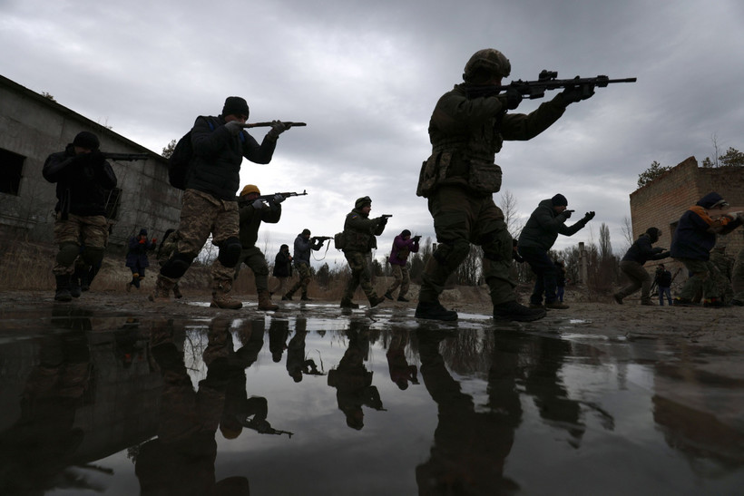 Ukraina. Ćwiczenia wojsk obrony terytorialnej Fot. Ethan Swope/Bloomberg