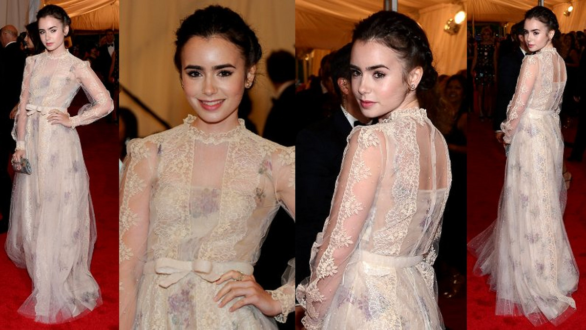 Lily Collins na gali MET